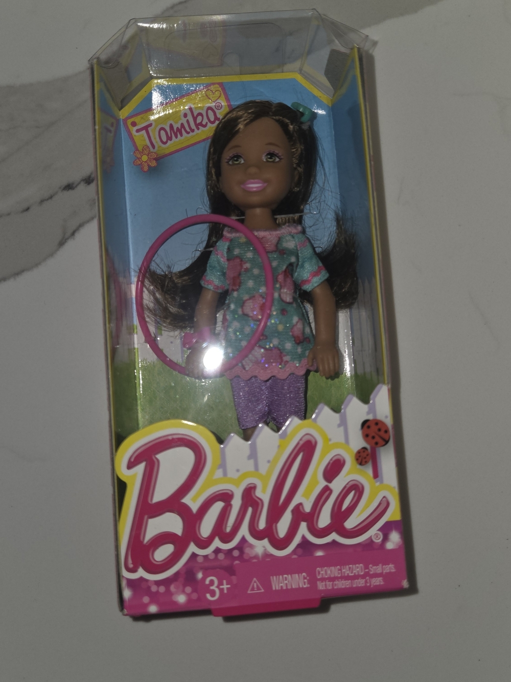 Barbie Chelsea Tamika Doll Brunette Hula Hoop Outdoor Fun NRFB